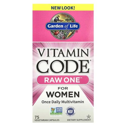 Garden Of Life Vitamin Code Raw One Once Daily Multivitamin For Women 75 Vegetarian Capsules