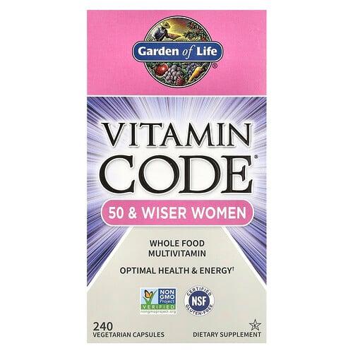 Garden Of Life Vitamin Code Whole Food Multivitamin For Women 50 240 Vegetarian Capsules product image