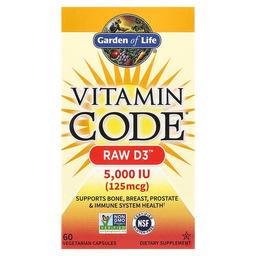 Garden Of Life Vitamin Code Raw D3 125 Mcg 5 000 Iu 60 Vegetarian Capsules