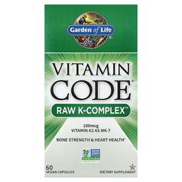 Garden Of Life Vitamin Code Raw K Complex 60 Vegan Capsules