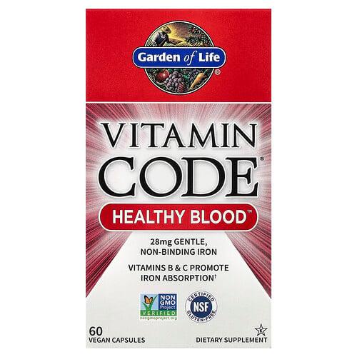 Garden Of Life Vitamin Code Healthy Blood 60 Vegan Capsules product image