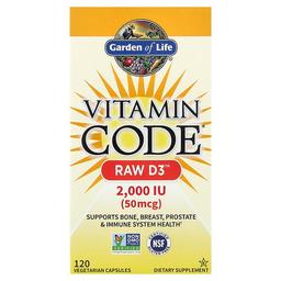 Garden Of Life Vitamin Code Raw D3 120 Vegetarian Capsules