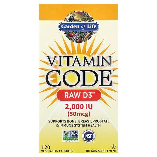 Garden Of Life Vitamin Code Raw D3 120 Vegetarian Capsules product image