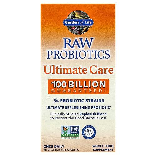 Garden Of Life Raw Probiotics Ultimate Care 30 Vegetarian Capsules