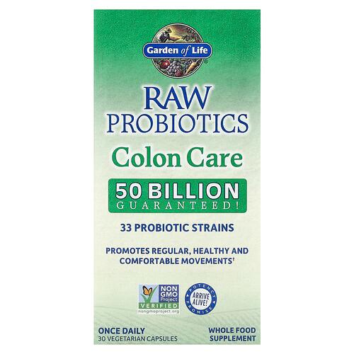 Garden Of Life Raw Probiotics Colon Care 30 Vegetarian Capsules