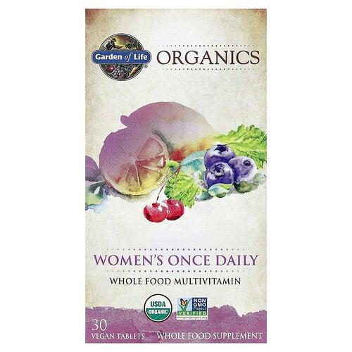 Garden Of Life Organics Women S Once Daily Whole Food Multivitamin 30 Vegan Tablets