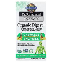Garden Of Life Dr Formulated Enzymes Organic Digest Tropical Fruit 90 Chewables