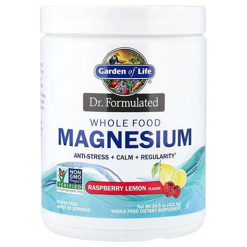 Garden Of Life Dr Formulated Whole Food Magnesium Raspberry Lemon 14 9 Oz 421 5 G