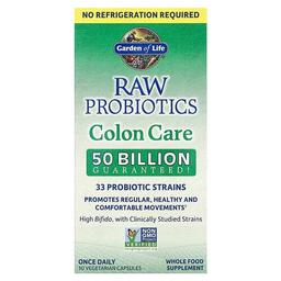 Garden Of Life Raw Probiotics Colon Care Shelf Stable 30 Vegetarian Capsules