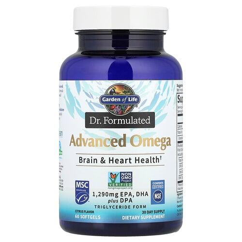 Garden Of Life Dr Formulated Advanced Omega Citrus 60 Softgels 645 Mg Per Softgel