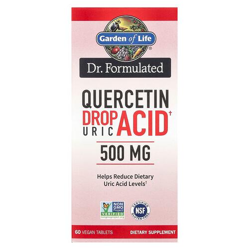 Garden Of Life Dr Formulated Quercetin Drop Uric Acid 500 Mg 60 Vegan Tablets