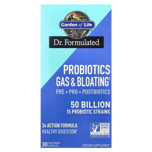 Garden Of Life Probiotics Gas Bloating 50 Billion 30 Vegetarian Capsules