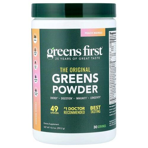 Greens First Greens Powder Peach Mango 10 3 Oz 292 2 G
