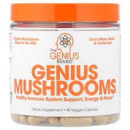 The Genius Brand Genius Mushrooms 90 Veggie Capsules