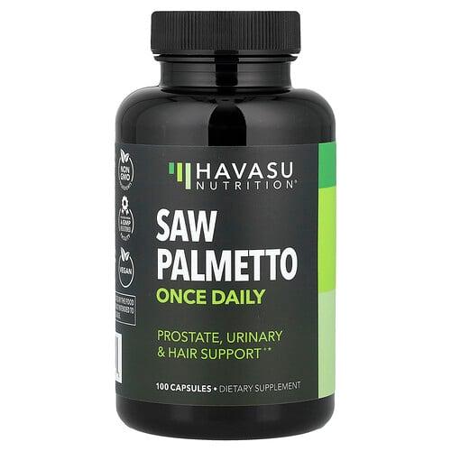 Havasu Nutrition Saw Palmetto Once Daily 100 Capsules 500 Mg Per Capsule