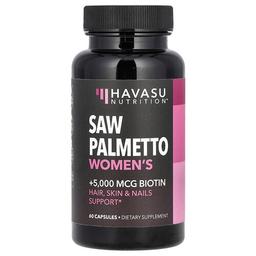Havasu Nutrition Saw Palmetto Women S Biotin 60 Capsules