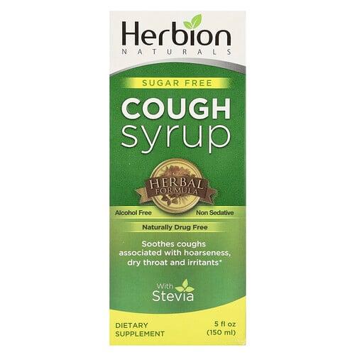 Herbion Naturals Sugar Free Cough Syrup With Stevia Alcohol Free 5 Fl Oz 150 Ml