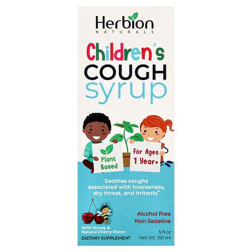 Herbion Naturals Children S Cough Syrup Alcohol Free With Honey Natural Cherry 5 Fl Oz 150 Ml