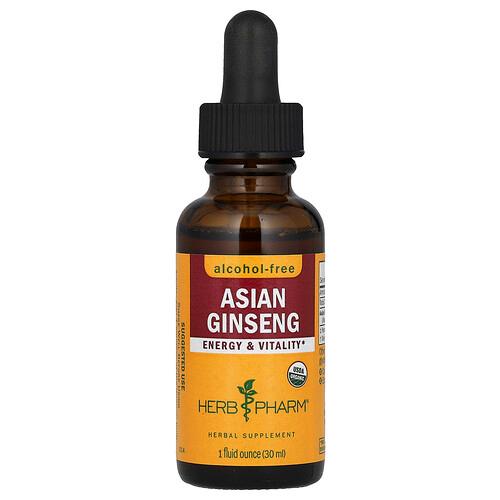Herb Pharm Asian Ginseng Alcohol Free 1 Fl Oz 30 Ml