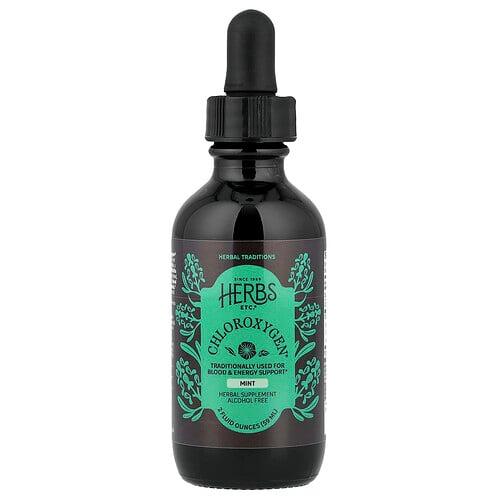 Herbs Etc Chloroxygen Alcohol Free Mint 2 Fl Oz 59 Ml