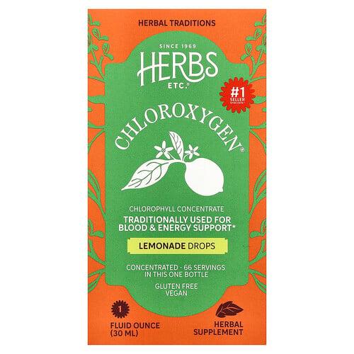Herbs Etc Chloroxygen Drops Lemonade 1 Fl Oz 30 Ml