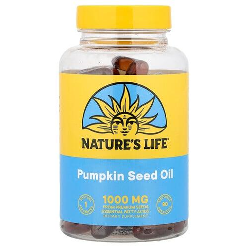 Nature S Life Pumpkin Seed Oil 1 000 Mg 90 Softgels