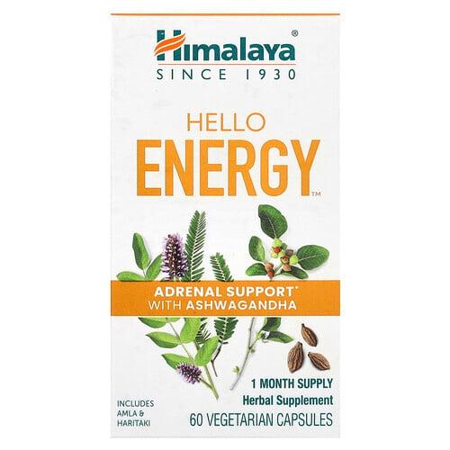 Himalaya Hello Energy Adrenal Support With Ashwagandha 60 Vegetarian Capsules