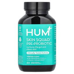 Hum Nutrition Skin Squad Pre Probiotic 60 Vegan Capsules