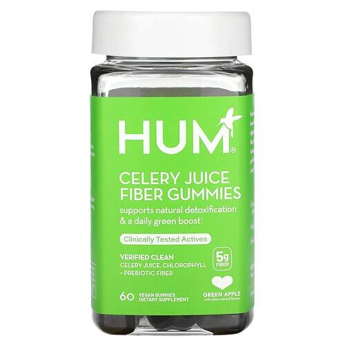Hum Nutrition Celery Juice Fiber Gummies Green Apple 5 G 60 Vegan Gummies