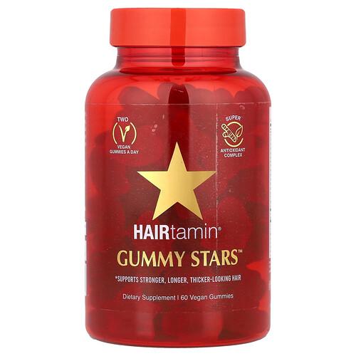 Hairtamin Gummy Stars Superfruit Medley 60 Vegan Gummies