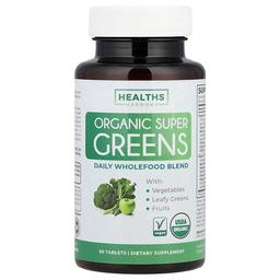 Healths Harmony Organic Super Greens 60 Tablets