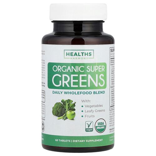 Healths Harmony Organic Super Greens 60 Tablets