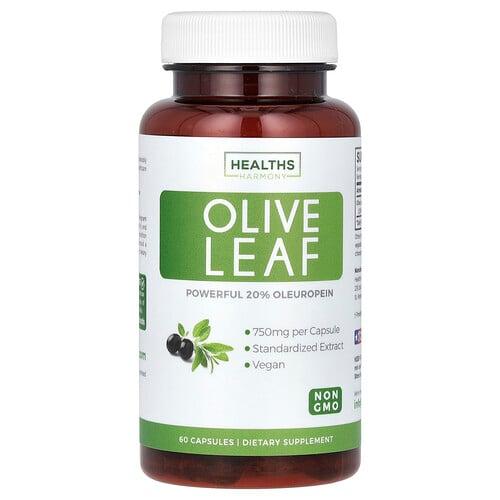 Healths Harmony Olive Leaf 750 Mg 60 Capsules