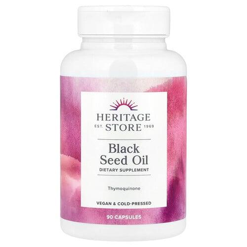 Heritage Store Black Seed Oil 90 Capsules 650 Mg Per Capsule
