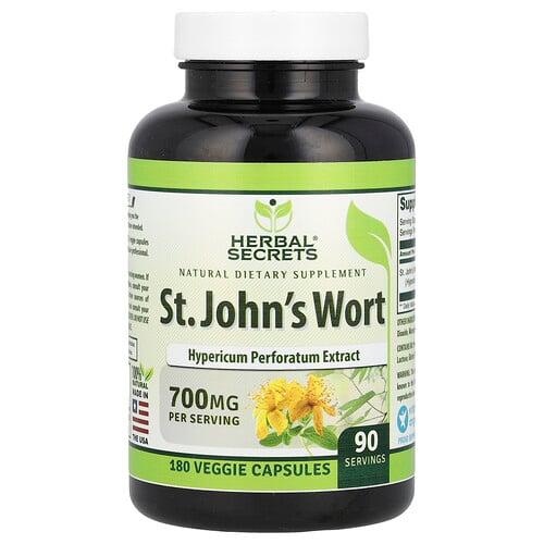 Herbal Secrets St John S Wort 180 Veggie Capsules 350 Mg Per Capsule