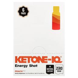 Ketone Iq Energy Shot Peach 6 Bottles 2 Fl Oz 59 Ml Each