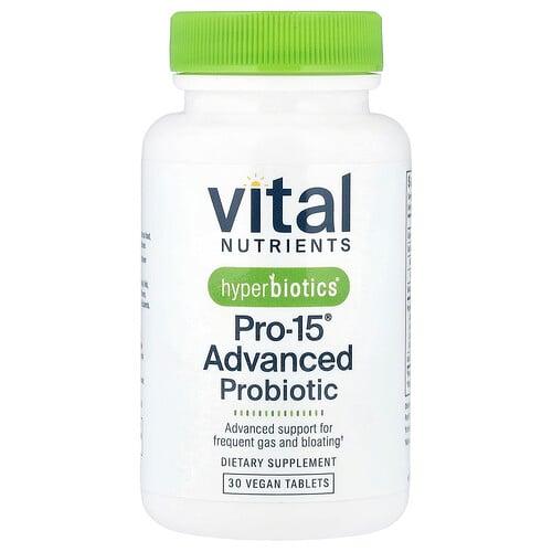 Vital Nutrients Hyperbiotics Pro 15 Advanced Probiotic 30 Vegan Tablets