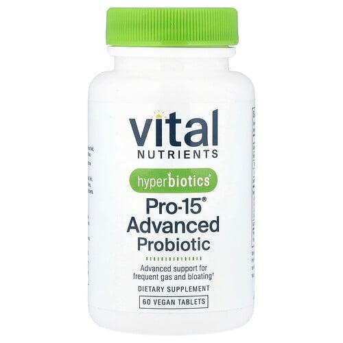 Vital Nutrients Hyperbiotics Pro 15 Advanced Probiotic 60 Vegan Tablets