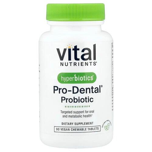 Vital Nutrients Hyperbiotics Pro Dental Probiotic Natural Mint 90 Vegan Chewable Tablets