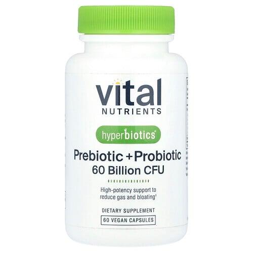 Vital Nutrients Hyperbiotics Prebiotic Probiotic 60 Vegan Capsules
