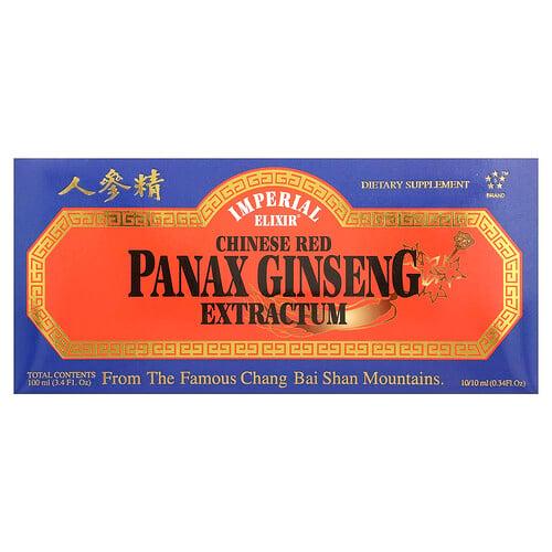 Imperial Elixir Chinese Red Panax Ginseng Extractum 10 Bottles 0 34 Fl Oz 10 Ml Each