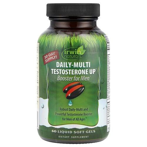 Irwin Naturals Daily Multi Testosterone Up Booster For Men 60 Liquid Soft Gels