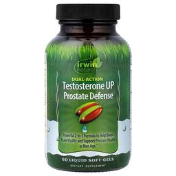 Irwin Naturals Testosterone Up Prostate Defense Dual Action 60 Liquid Soft Gels