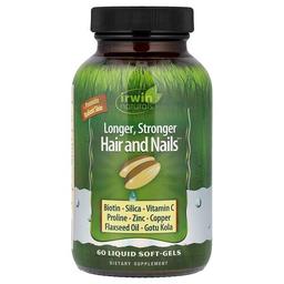 Irwin Naturals Longer Stronger Hair And Nails 60 Liquid Soft Gels
