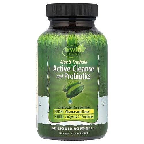Irwin Naturals Aloe Triphala Active Cleanse And Probiotics 60 Liquid Soft Gels
