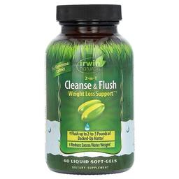 Irwin Naturals 2 In 1 Cleanse Flush Weight Loss Support 60 Liquid Soft Gels