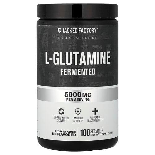 Jacked Factory Essential Series L Glutamine Fermented Unflavored 17 64 Oz 500 G