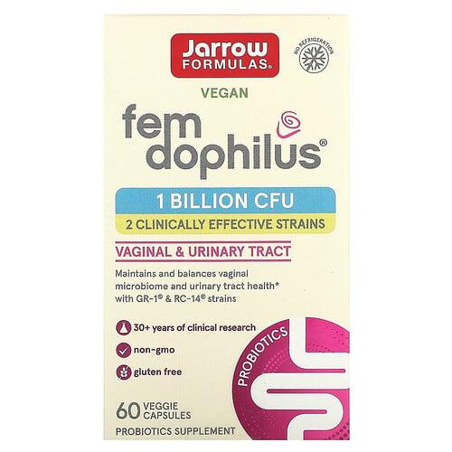 Jarrow Formulas Vegan Fem Dophilus 1 Billion Cfu 60 Veggie Capsules