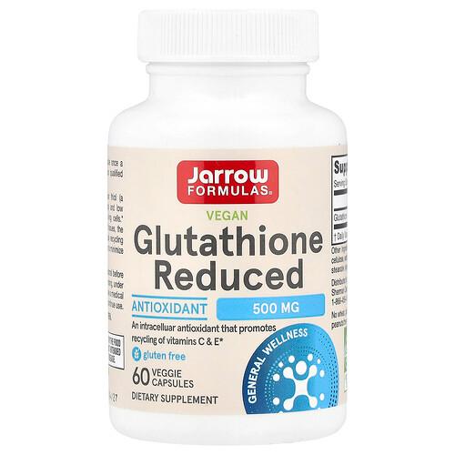 Jarrow Formulas Vegan Glutathione Reduced 500 Mg 60 Veggie Caps