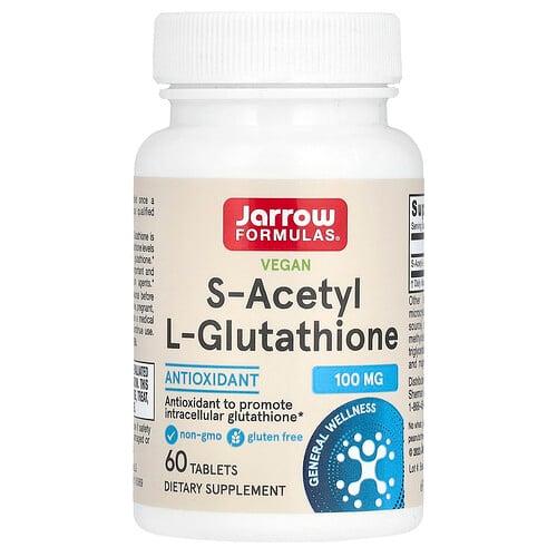Jarrow Formulas Vegan S Acetyl L Glutathione 100 Mg 60 Tablets